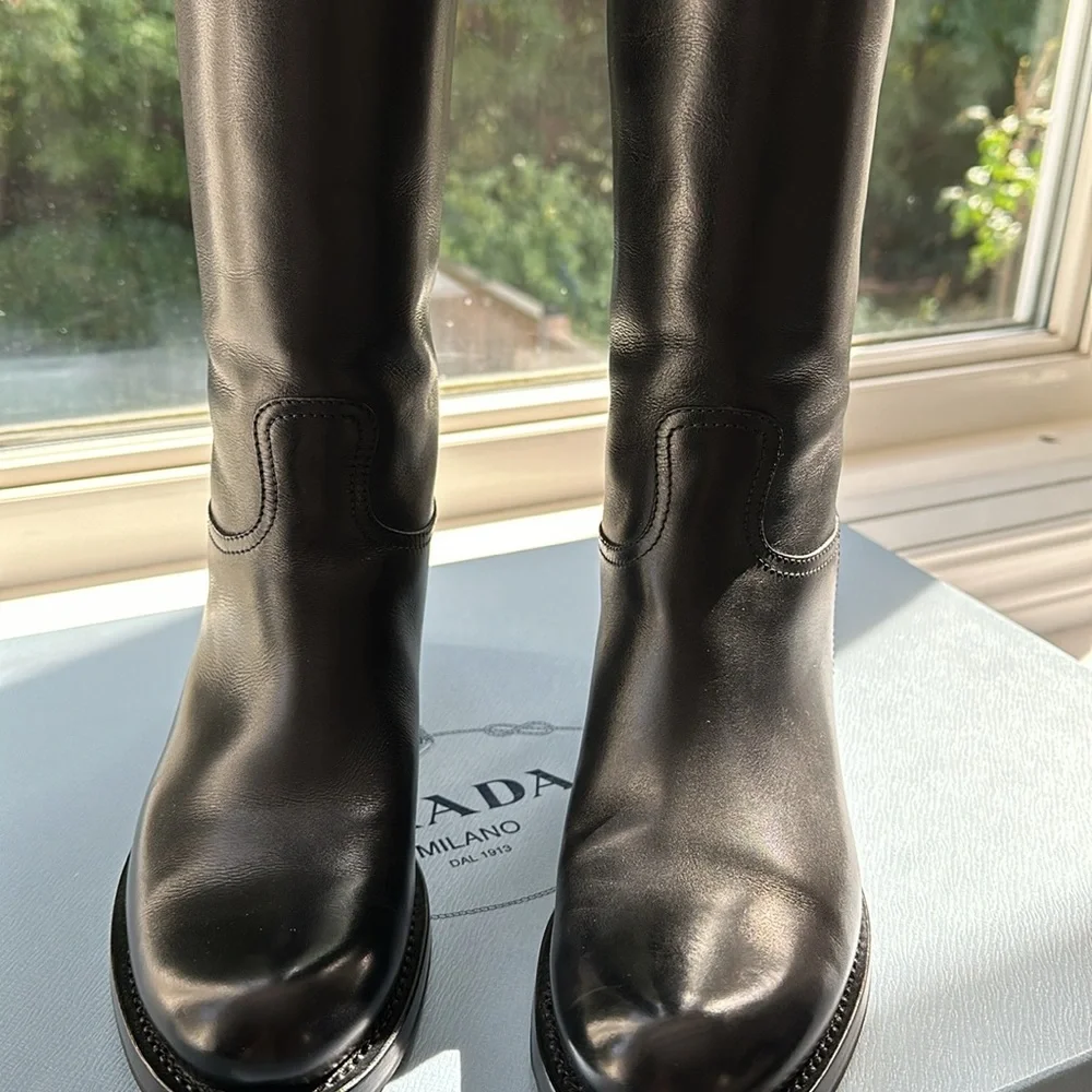 Prada knee high riding boots (size 38) - Picture 5 of 11